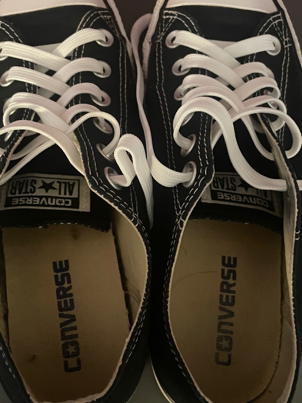 Converse Chuck Taylor All Star Black Low Top Canvas Sneakers Unisex M7 W9 - Picture 8 of 12